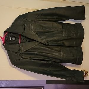 Black Leather Blazer